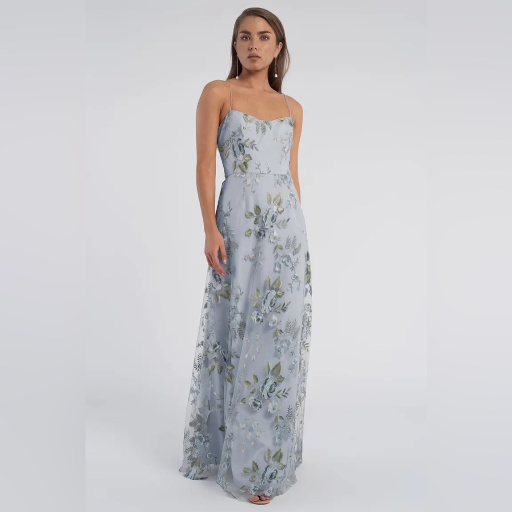 JENNY YOO: Drew Bridesmaid Dress- Enchanted Floral Whisper Blue